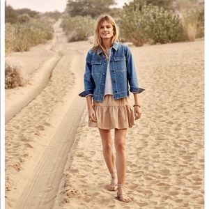 cropped army denim jacket